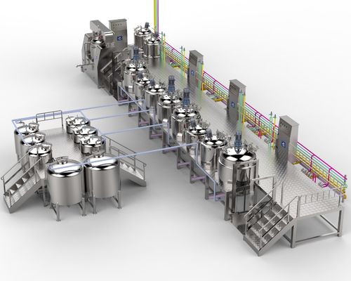High Shear Homogenizer Machine With Hydraulic Lifting Lid Double Jackets