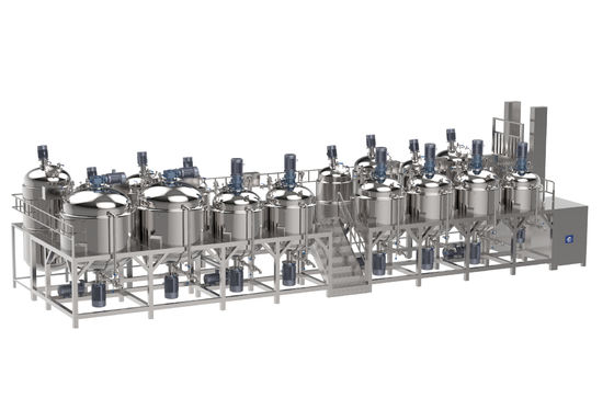 Vacuum Hydraulic Lifting Toothpaste Making Machine For Emulsification