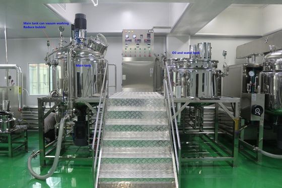 500L Lid Fixed Bottom Homogenizing Mixer Machine  High Speed Emulsion Mixer